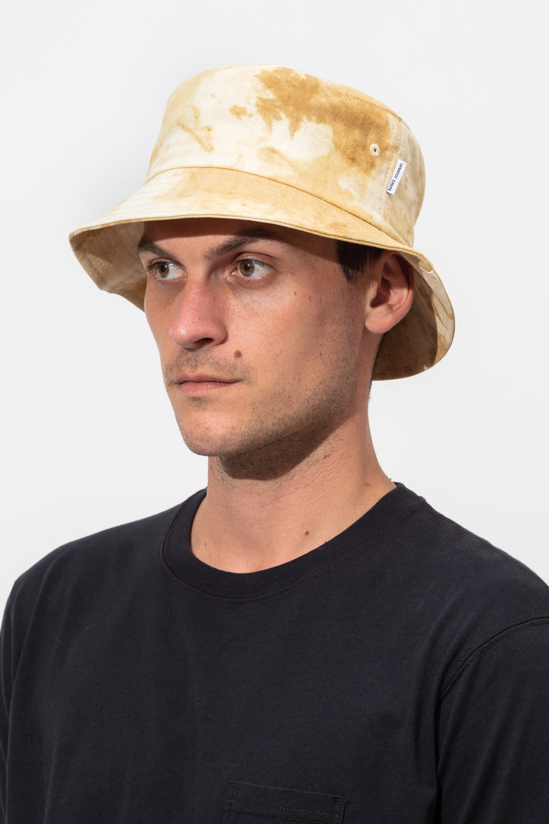 Washed Up Linen Bucket Hat Tobacco