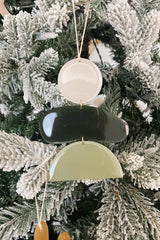 Shape #2 Resin Ornament Cream / Dark Green / Sage