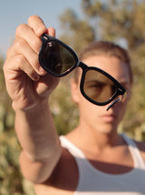 Myles Sunglasses Crystal Black / Green Polarized