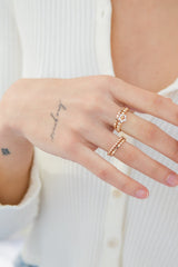 Flower Power Stretch Ring White
