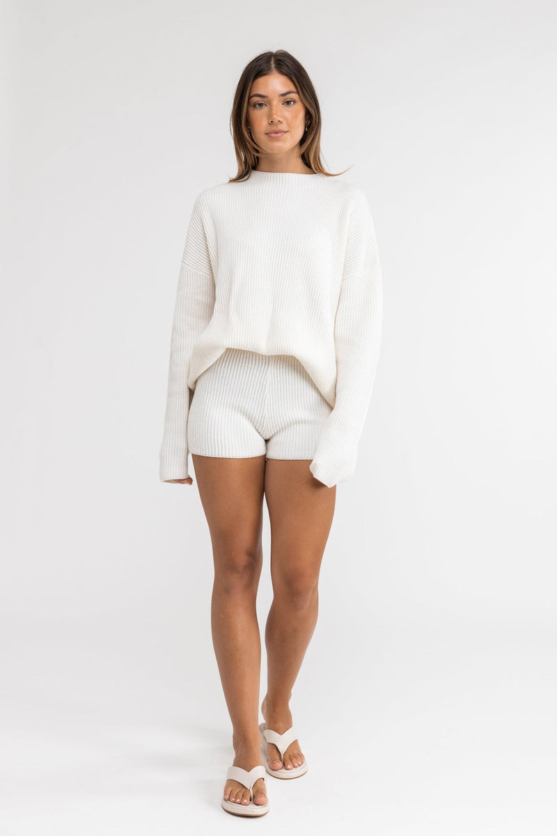 Classic Knit Short Cream
