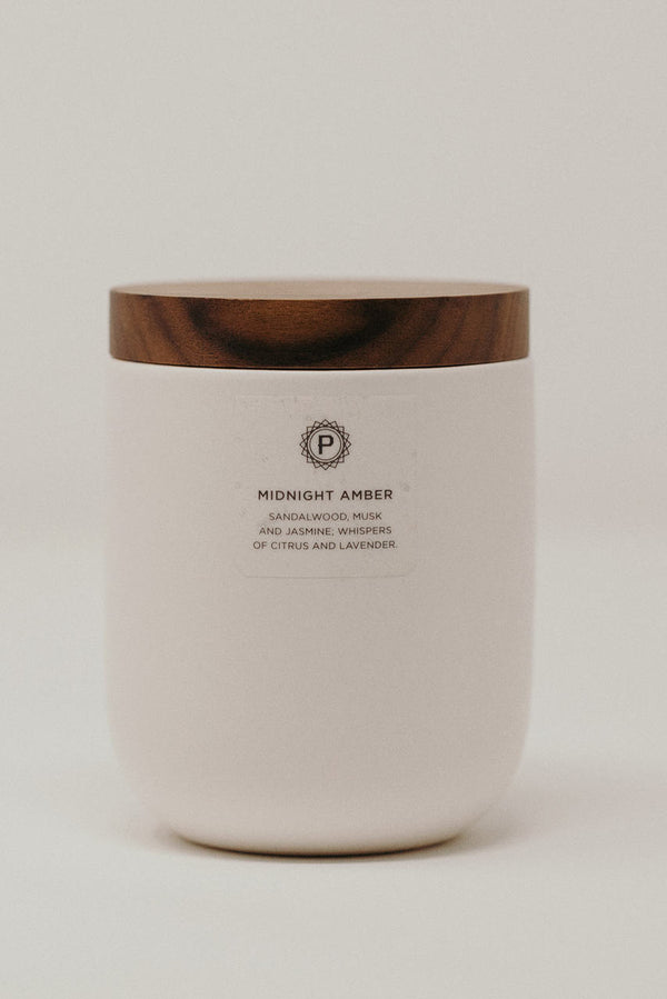 Midnight Amber Ceramic Candle