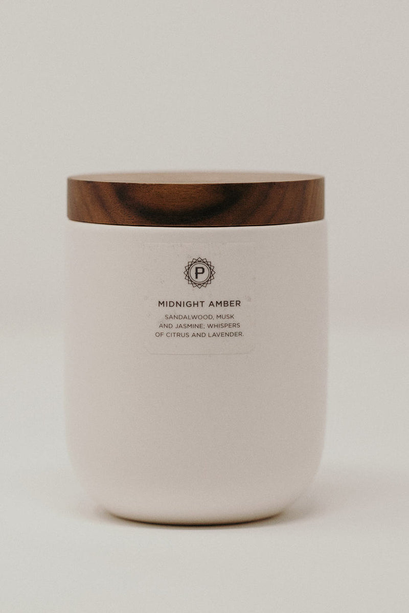 Midnight Amber Ceramic Candle