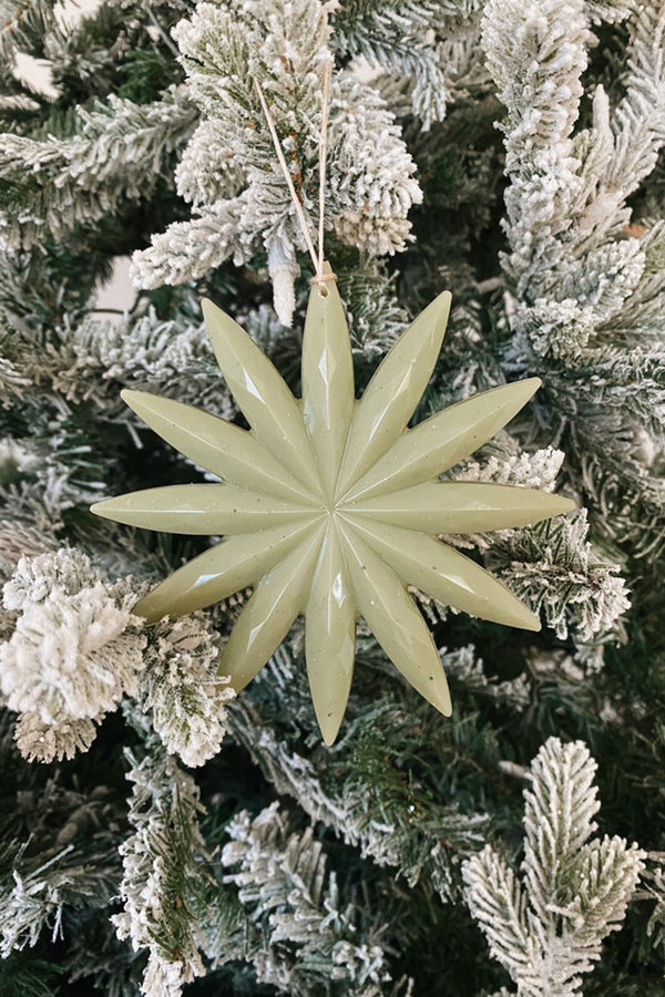 Starburst Resin Ornament Sage