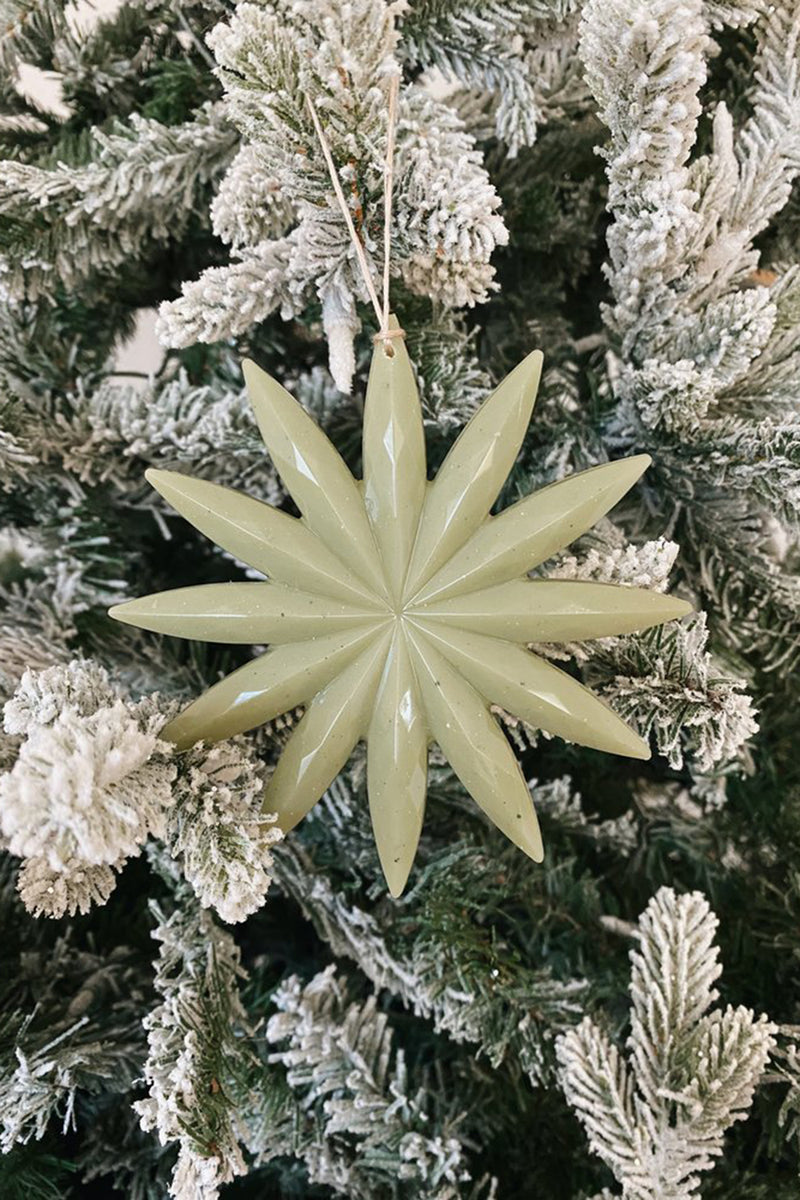 Starburst Resin Ornament Sage