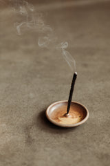 Stoneware Incense Holder Woo Yellow