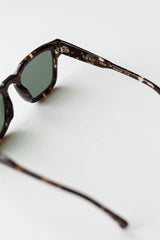 Rece Sunglasses Brindle Tortoise / Green Polarized