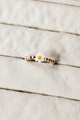 Flower Power Stretch Ring White
