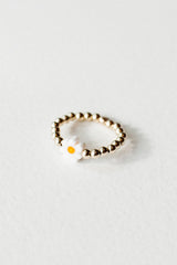 Flower Power Stretch Ring White