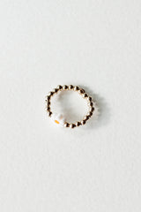Flower Power Stretch Ring White