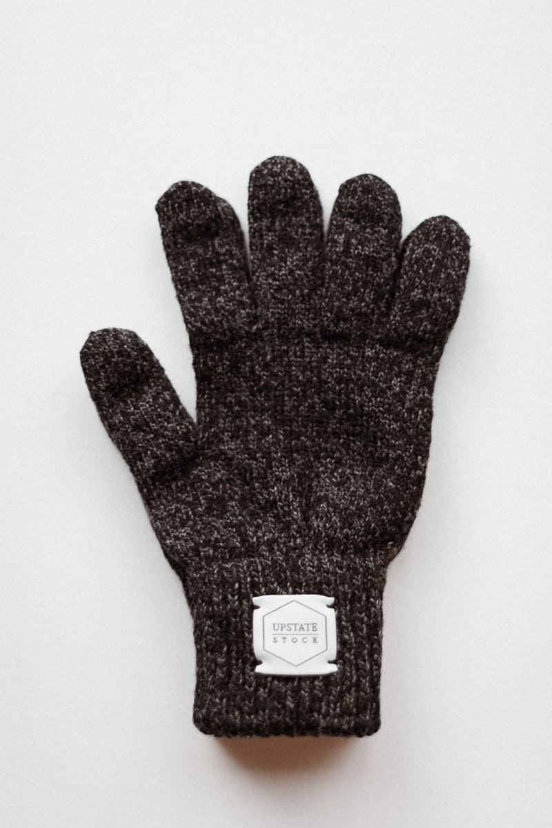 Ragg Wool Glove Black Melange