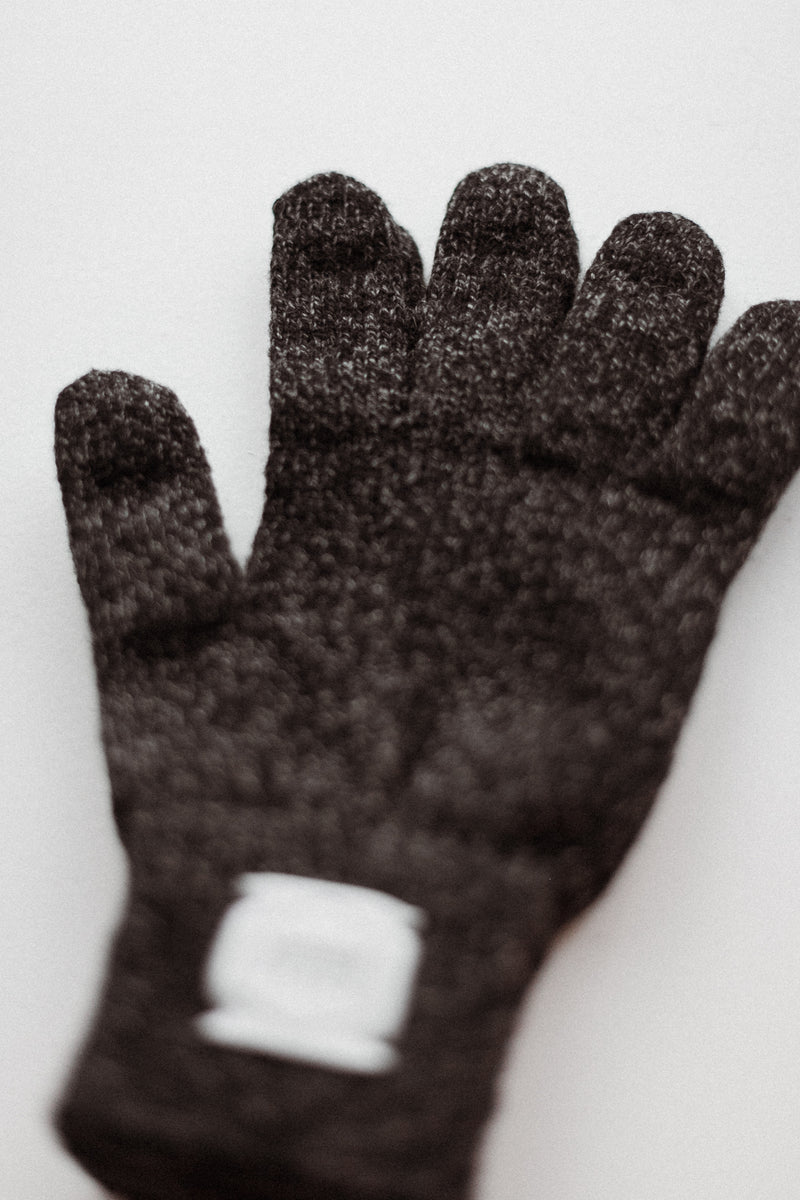 Ragg Wool Glove Black Melange