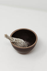 Woodfired Stoneware Smudge Bowl Black