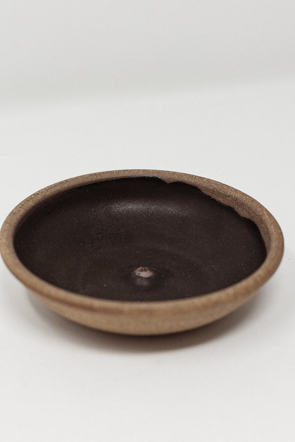 Stoneware Incense Holder Black