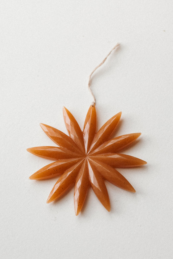 Starburst Resin Ornament Orange