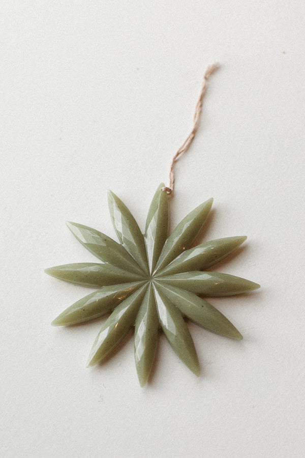 Starburst Resin Ornament Sage