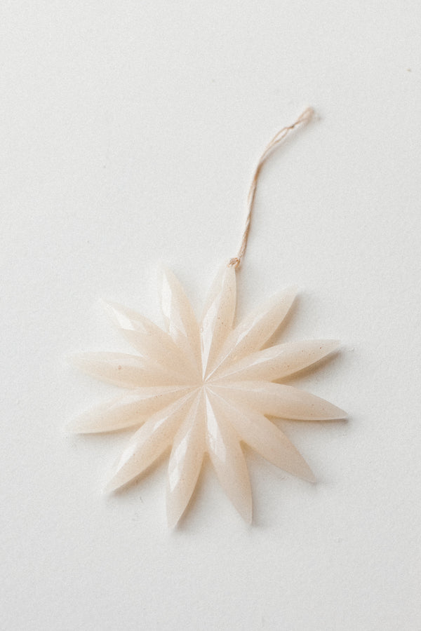 Starburst Resin Ornament Cream