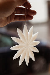 Starburst Resin Ornament Cream