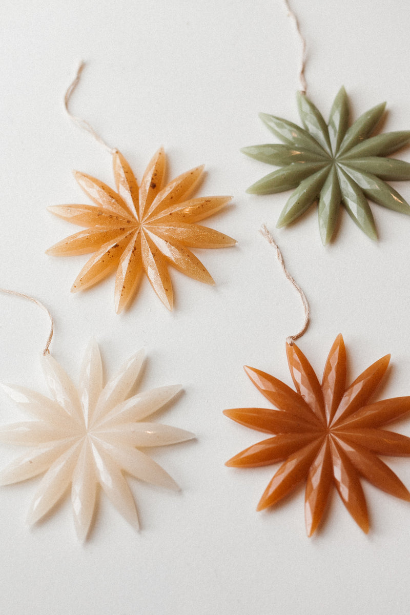 Starburst Resin Ornament Orange