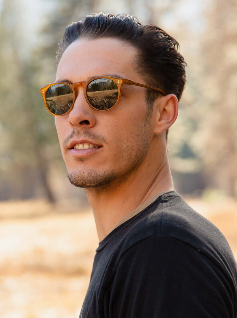Remmy Sunglasses Honey / Bottle Green