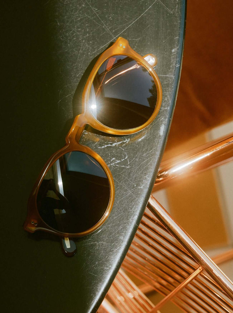 Remmy Sunglasses Honey / Bottle Green