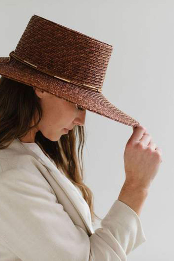 Capri Medium Brim Brown Hat