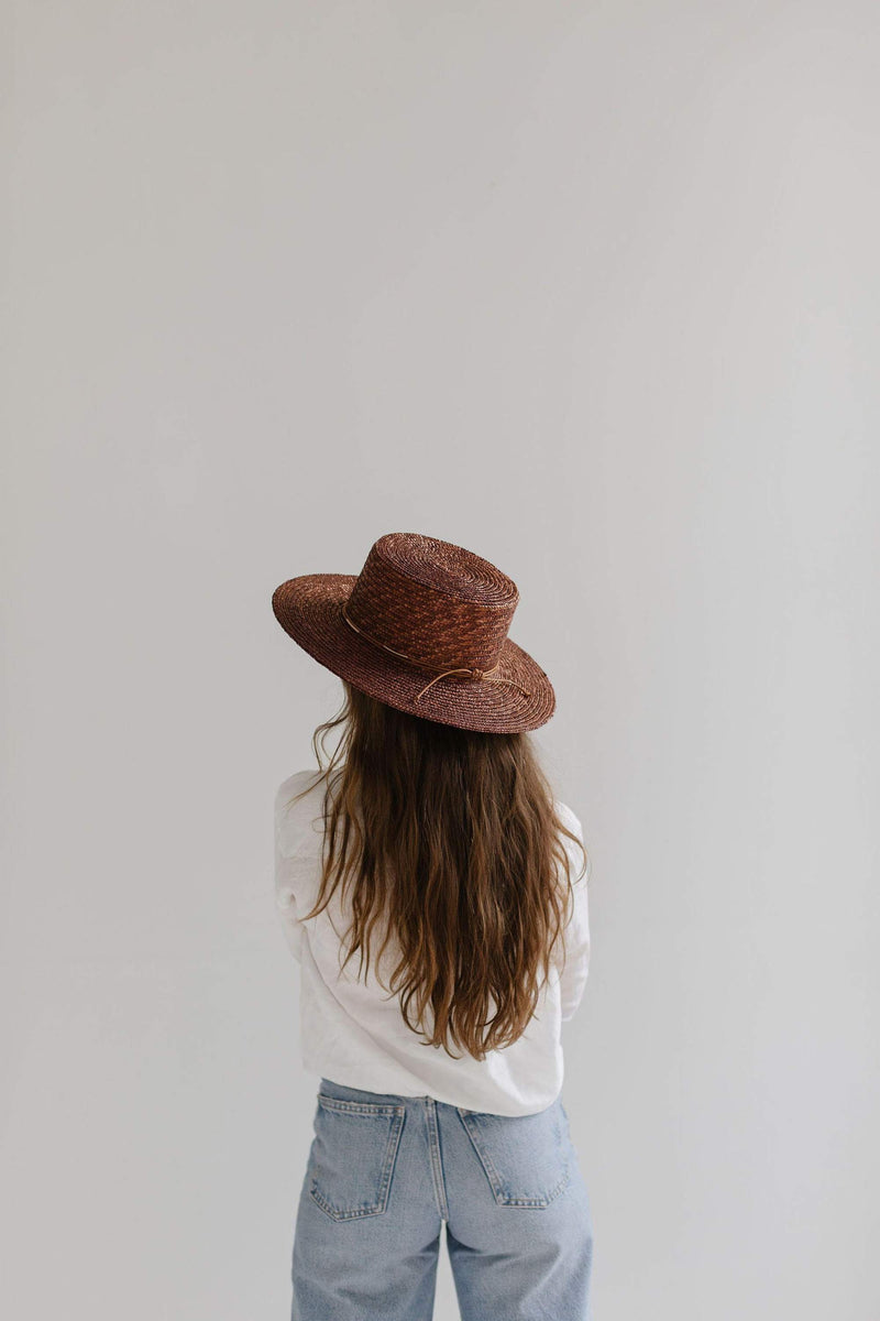 Capri Short Brim Brown Hat