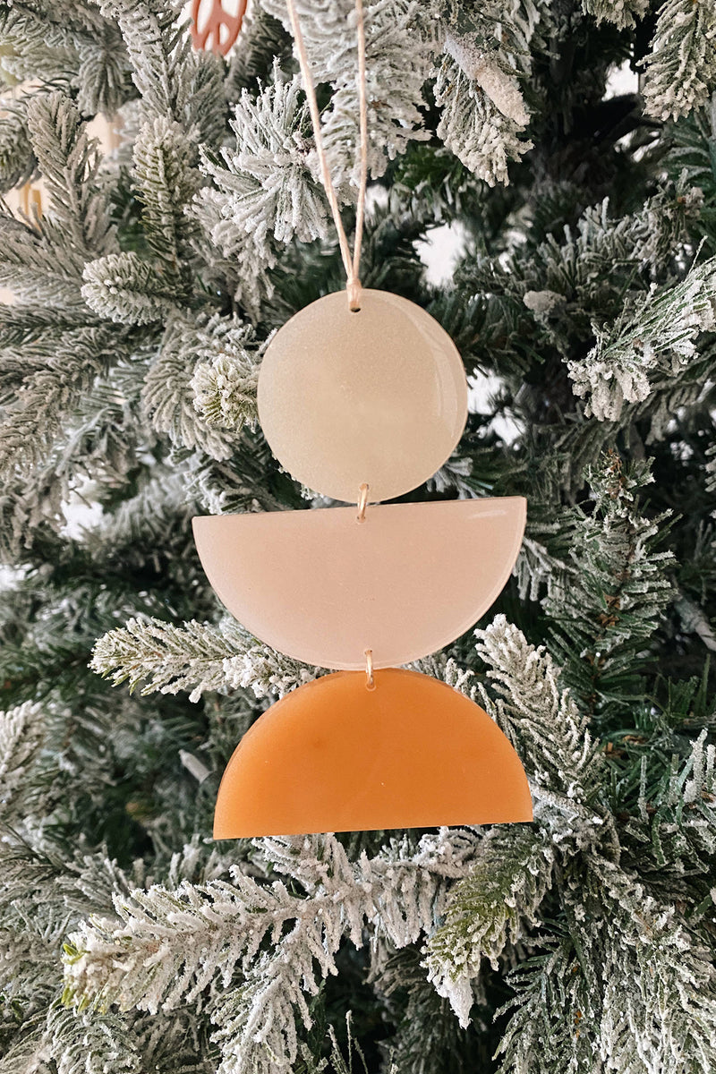 Shape #1 Resin Ornament Beige / Pink / Orange