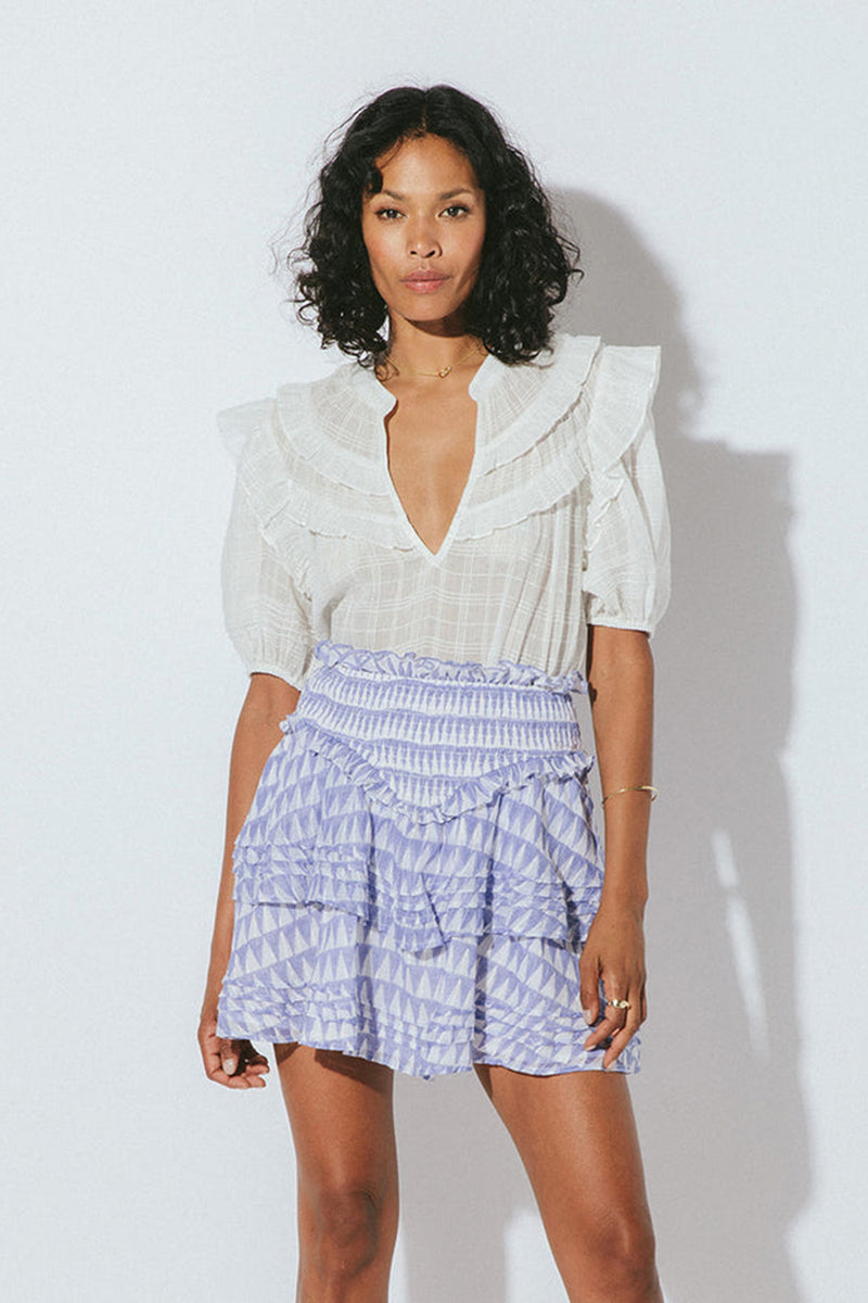 Kenna Mini Skirt Triangle Print