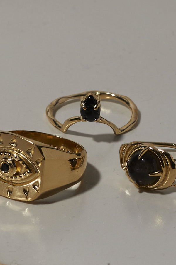 Drip Ring Black Onyx