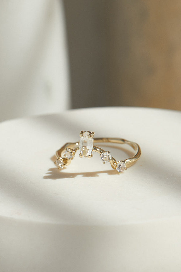 Clara Ring White Topaz