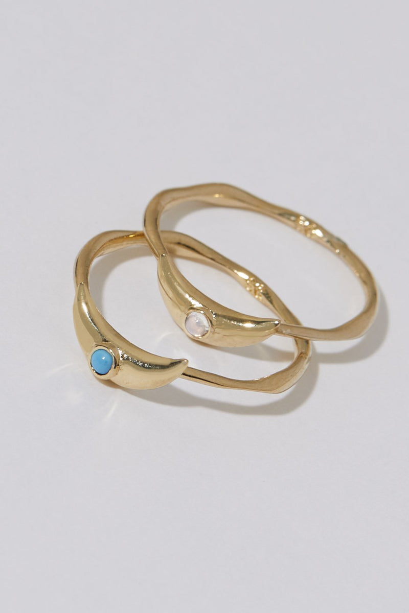 Crescent Ring Opal