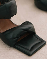 Twist Strap Sandal Black