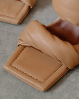 Twist Strap Sandal Camel