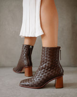 West Boot Braided Coffee Brown